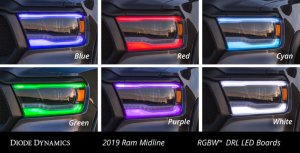 Ram 1500 Laramie Light Accessory Kit - Diode Dynamics - Diode Dynamics RGBW DRL LED Boards - RGBW - `19-`24